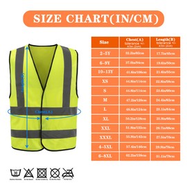 AYKRM High Visibility Security Hi Vis Vest Yellow L Size for Fire Marshal, Safety and Protection