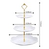 PowerKing Soporte de plástico para Cupcakes de 3 Niveles, Bandeja