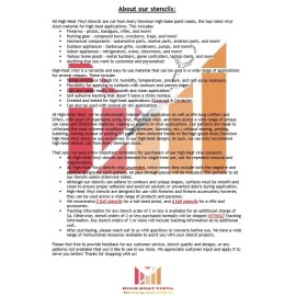 Avery Dennison High Heat Duracoat Vinyl Stencil 4" x 2" - American Flag styling