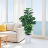 AQUGQ Fiddle Leaf Fig Tree, 5ft Tall Fake Silk Tree
