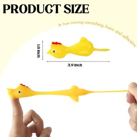 20 PCS Catapults Slingshot Rubber Chicken Toys, Novelty Fidgets Toys for Kids Stress Flying Toys Inside Out Toys , Funny Stocking Party Bags Fillers, Girls and Boys Birthday Gifts