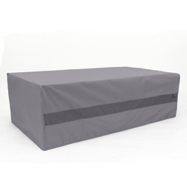 Covermates Outdoor Deck Box Cover - Water Resistant Polyester, Drawcord Hem, Mesh Vents, Outdoor Living Covers, 94W x 38D x 30H, Charcoal