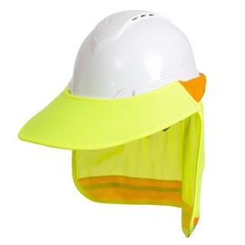 SITEDAN Helmet Sun Brim, For Attaching to Helmets, Neck Guard, UV Protection, Sun Visor (Yellow)