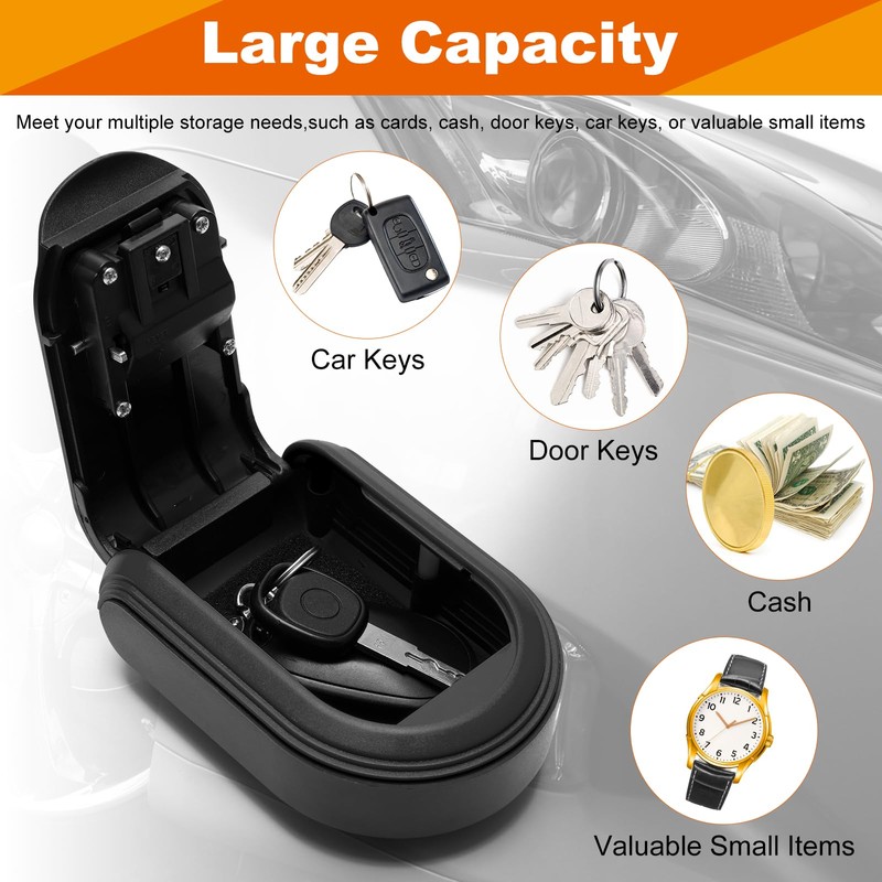 COITEK Magnetic Key Holder with Lock, Magnet Key Lock Box