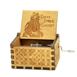 Sooharic Davy Jones Music Box- 18 Note Hand Crank Mechanism Wooden Music Box Crafts（Pirates of The Caribbean（Davy Jones））