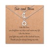 MANVEN Sun and Moon Best Friend Necklace for 2 Matching