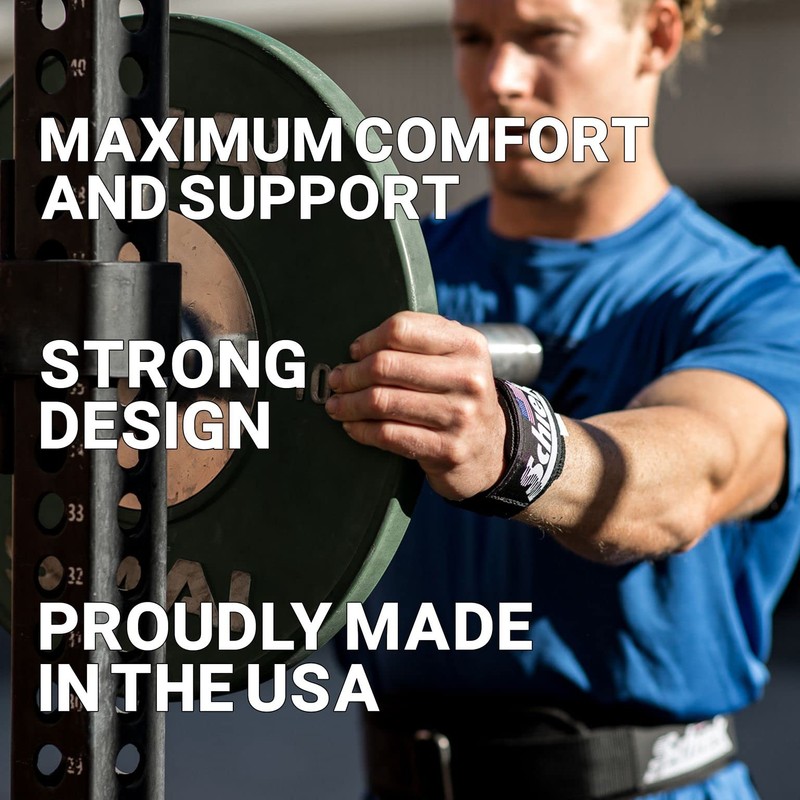 Schiek Sports Model 1100-WS Extra-Wide Wrist Straps - Black