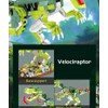 Velociraptor Dinosaur Building Toy Set, Jurassic Velociraptor Mongoliensis with Movable