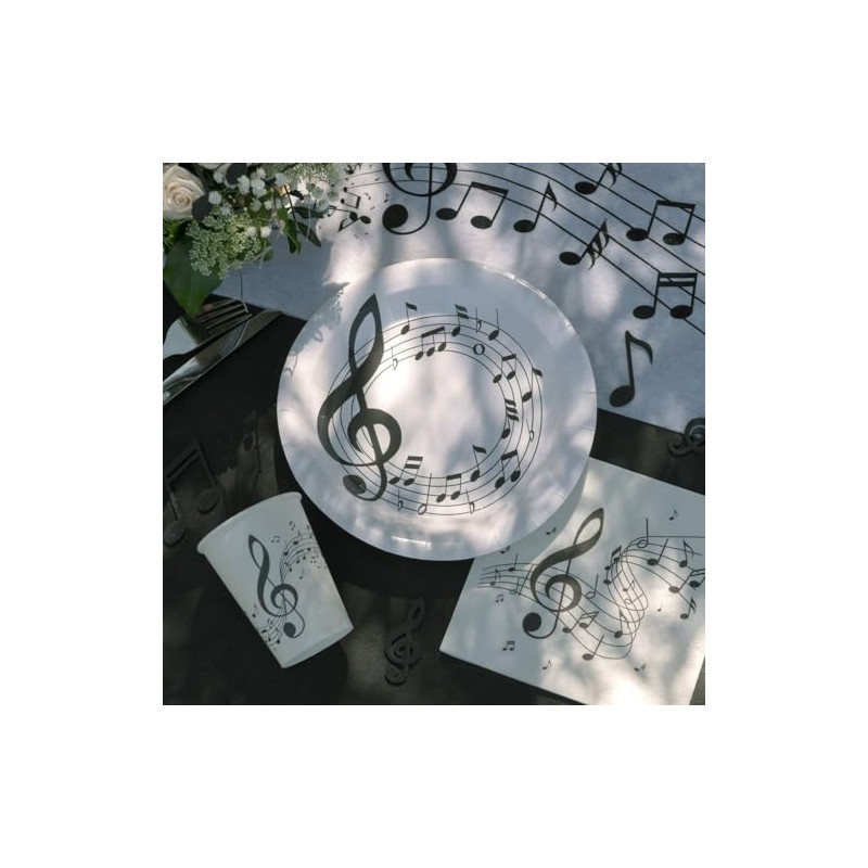 Santex 10 Music Note Paper Plates, Musical Note Party Tableware,