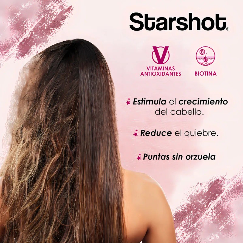 Starshot Colágeno Hidrolizado, A. Hialurónico, Biotina 15pzs Sabor Manzana verde