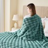NEWCOSPLAY Throw Blanket for Couch Light Teal Super Soft Flannel