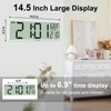 Xflyee 14.5'' Large Digital Wall Clock Battery Operated with Jumbo