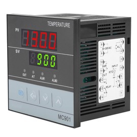 MC901 Digital PID Temperature Controller PT100 Sensor K Type Universal Input Relay/SSR Output 85V-265V 0~1300℃