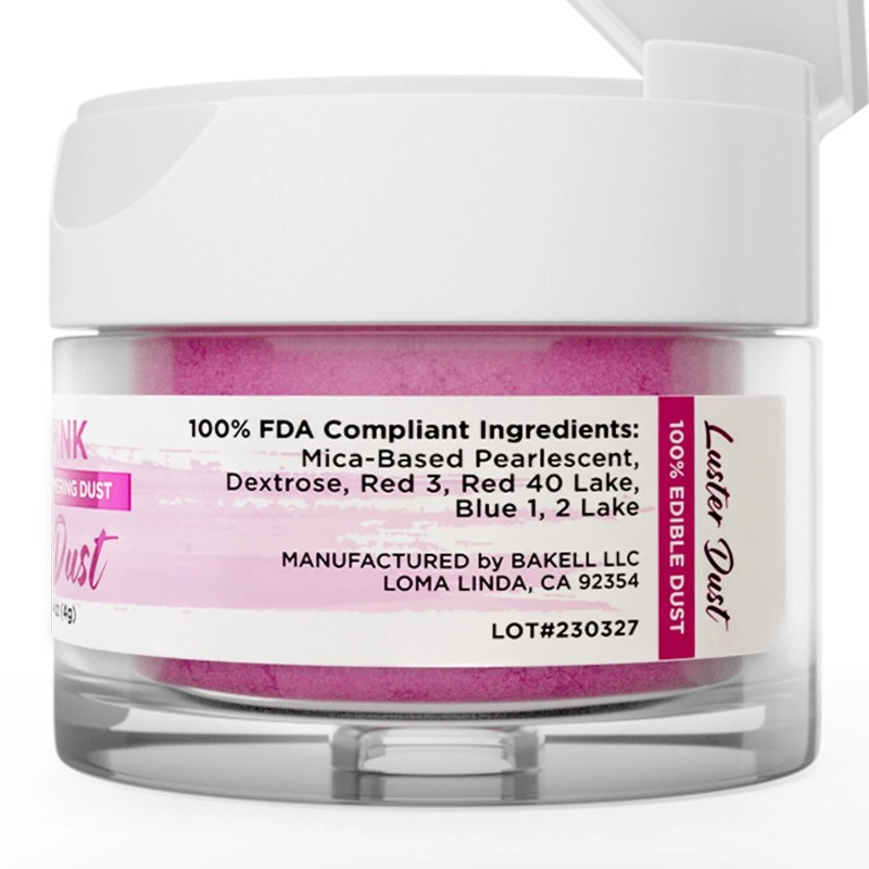 Bakell® 4g Rosé Pink Edible Luster Dust