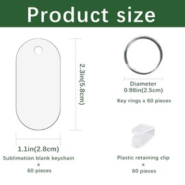 GEKIXUTP 180 Pcs Metal Sublimation Keychain Blanks Bulk,Double Sided Sublimation Blanks Keychain Heat Transfer Keychain Blanks,Sublimation Ornament Blanks（Oval）
