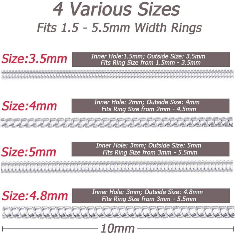 Supertina Ring Size Adjuster for Loose Ring Clear Silicone Ring