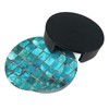 SEPTYK Turquoise Blue Pattern Coasters for Drinks with Holder Set