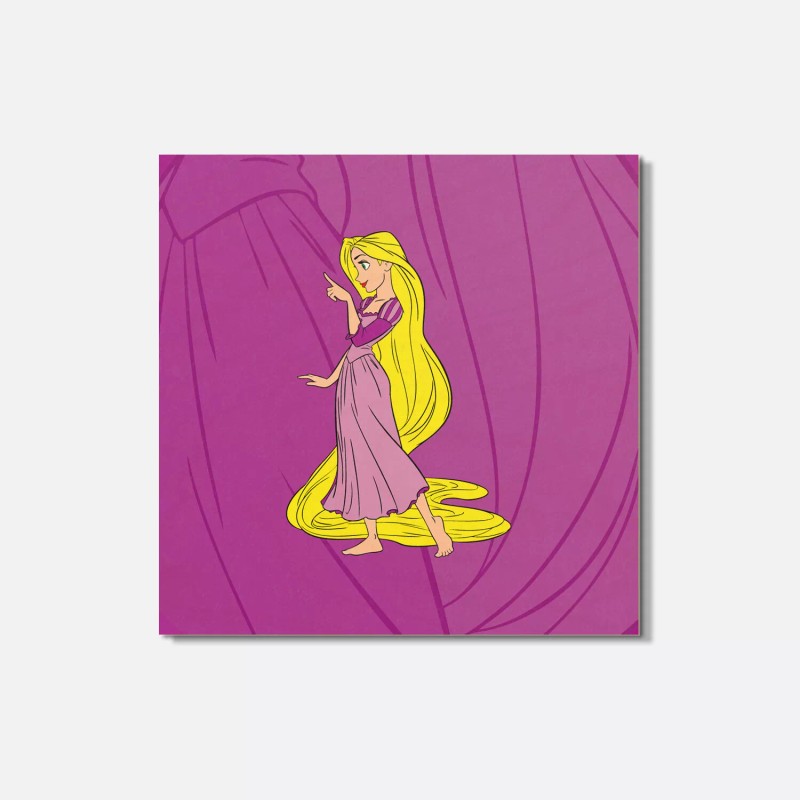 Unbranded Rapunzel Cartoon 4'' X 4'' Square Wooden Coaster