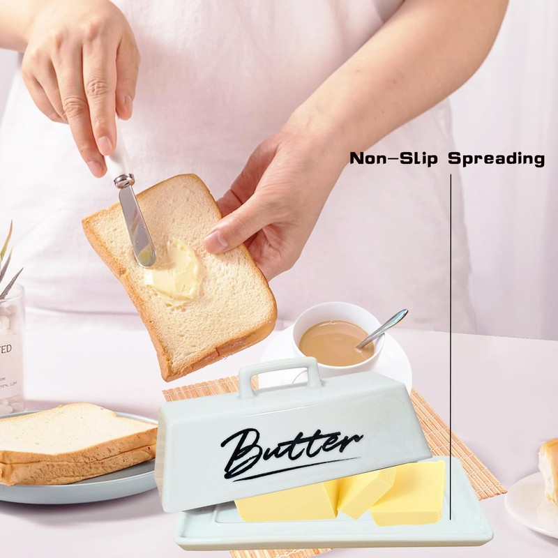 Butter Dish with Lid, Ceramic Butter Dish with Lid for