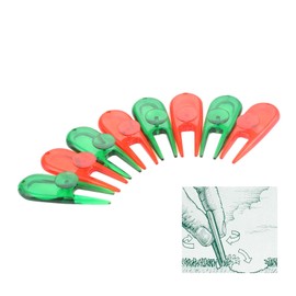 Golf Ball Marker Divot Tool Plastic Pitch Green Golfer Repair Kit Golf Club Accessories Color Random-8pcs