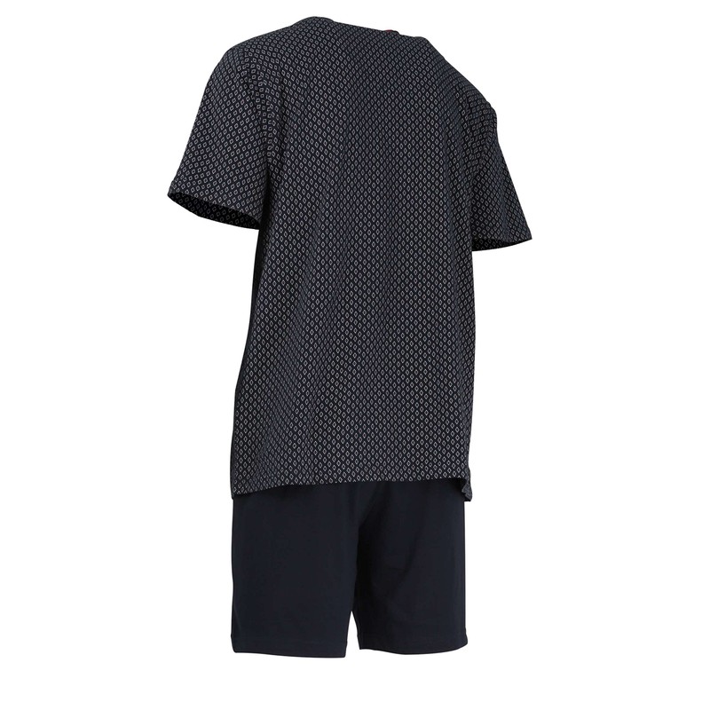 Götzburg Men's Shorty, Short-Sleeved Cotton, Jersey, Red Printed (451456-4008) -