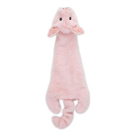 Best Pet Supplies 2-in-1 Stuffless Squeaky Dog Toys with Soft, Durable Fabric for Small, Medium, and Large Pets, No Stuffing for Indoor Play, Holds a Plastic Bottle - Pig, Large