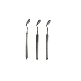 Wise Dental Double Sided Mirror Front Surface # 4 (Pack of 3) with Handles