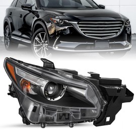 SOCKIR LED Headlights Assembly Compatible with Mazda CX-9 2016 2017 2018 2019 2020 CX9 w/o AFS LED Headlamps Replacement, Passenger Side Only