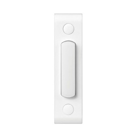Heath Zenith White Metal Wired Lighted Push Doorbell Button