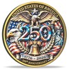 Strugglejewelry USA 250th Anniversary Challenge Coin, Patriotic Eagle & Liberty