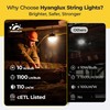 HYANGLUX 100ft Construction String Lights: 3 Prong 100w 11000lm ETL