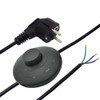 3 m Connection Cable Black with Earthing Contact Plug Type