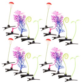 Baluue 30 pcs Funny Plant Hair Clips for Girls Cute Decorative Hair Accessories Bean Sprout and Grass Sprout Clips for Parties and Flower Girls
