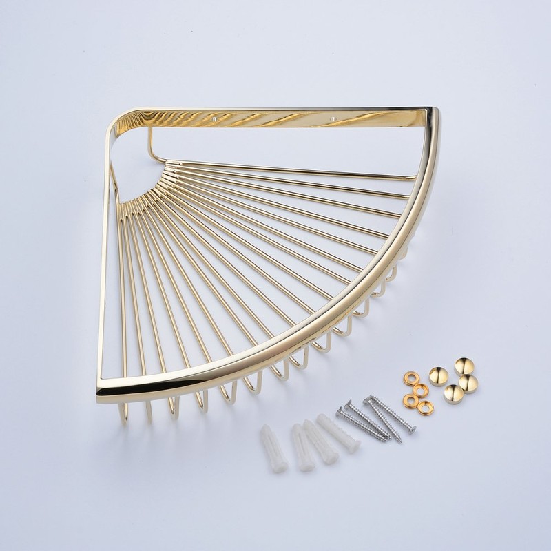 XINYU Bathroom Storage Gold Shower Corner Caddy Modern triangle Bath