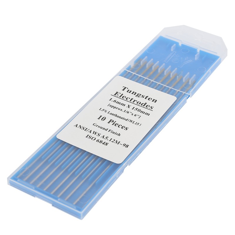 10pcs WL15 Lanthanum Tungsten TIG Electrodes for Steel Metal Alloy