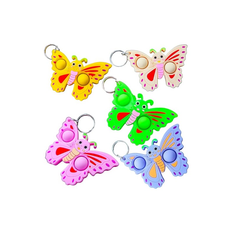 10 Packs Bulk Mini Pop Keychain fidgets Bubble Classroom Students
