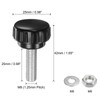 uxcell 4 Set M8 x 25mm Male Thread Knurled Knobs