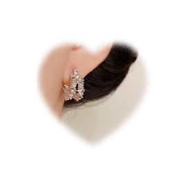 Crymystal Vintage C-Form Ohrringe Kleine Halbreife Ohrringe Wickelreife Hängelohrringe Doppelsilber C-Form Ohrringe unregelmäßige Blinden Ohrringe Schmuck Frauen und Mädchen Geschenk (Silber)