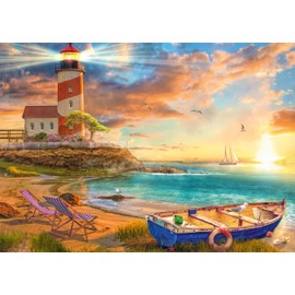 Schmidt Spiele 59765 Sunset in the Lighthouse Bay, 1000-Piece Jigsaw Puzzle, Multi-Coloured