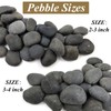 FANTIAN 40 lbs Bulk Black River Rocks for Landscaping, 3-4