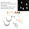114pcs Hair Beard Beads Sunflower Gold Silver Snake Hair Braiding