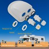 2 Pack of IP68 Waterproof Solar Cable Entry Gland by