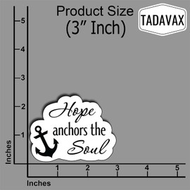 (3Pcs) Hope Anchors The Soul Sticker, Christian Sticker, God Cristianos Cross Bible Decorate Waterproof Vinyl Water Bottle Tumbler Books Phone Laptops Sticker Gifts for Love Jesus 3x2.5 Inch