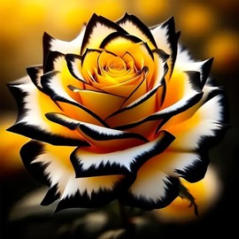 5D Diamond Painting Kits for Adults Beginners, Yellow Rose Diamond Art, DIY Full Round Drill Diamond Dot Gem Art Kits for Adults, Home Wall Decor 13.78x13.78 Inch