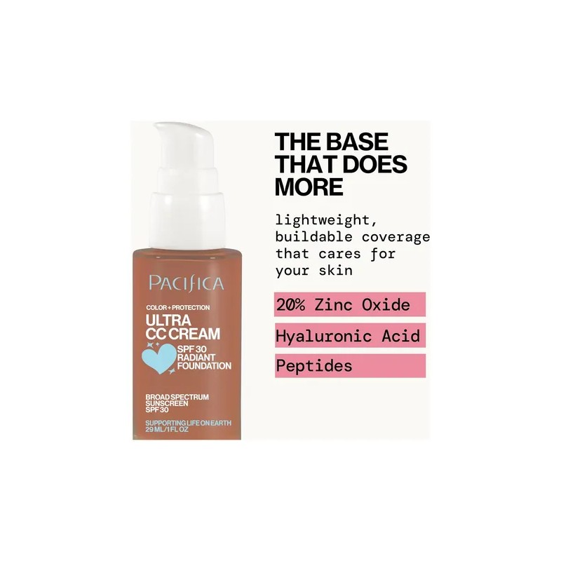 Pacifica Ultra Cc Cream Radiant Foundation Spf 17 - Warm