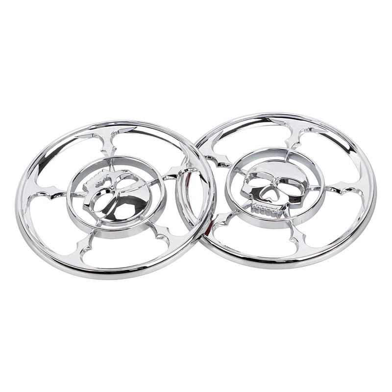 Unbranded Chrome 4-1/2" Speaker Trim Grill Cover For Harley Electra