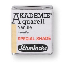 Schmincke Akademie® Watercolour, 1/2 Pan, 16 901 044 Vanilla, Pastel Special Shades, Highly Lightfast Shades, Fine Artist Watercolours
