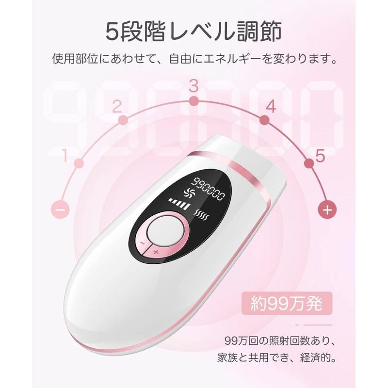 Epilator Men's Beard Hair Removal Device 990,000 Rounds 5 Levels