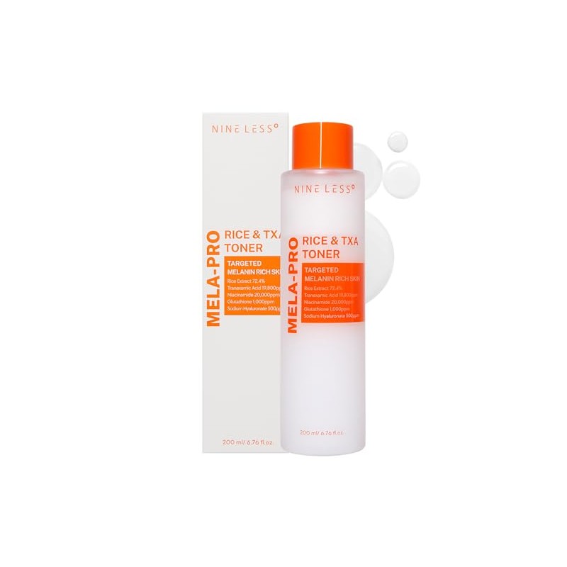 NINELESS-MELA-PRO Rice&TXA Toner 200ml | Ilumina, Hidrata y Reduce Manchas