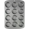 PME CSB110 Carbon Steel Non-Stick 12 Cup Muffin Pan ,